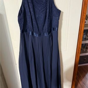 Miusol Navy Blue Lace Maxi Dress